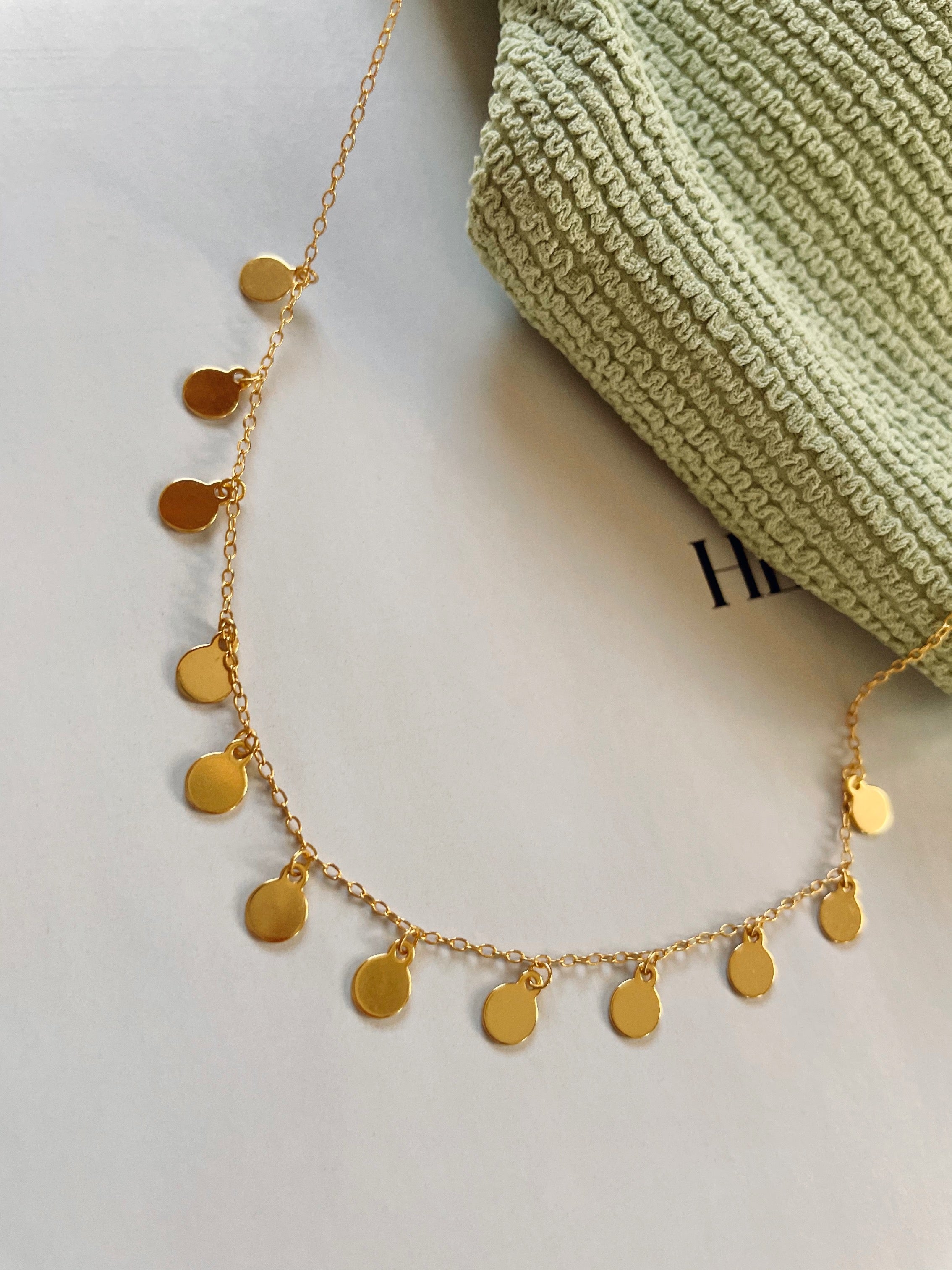 Dainty medallion necklace